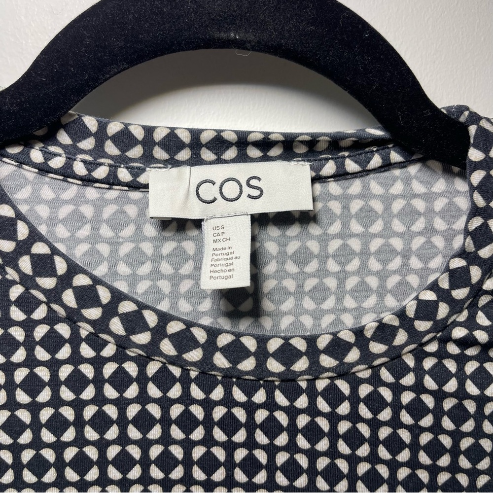COS Black and White Long Sleeve Top - Picture 4 of 9